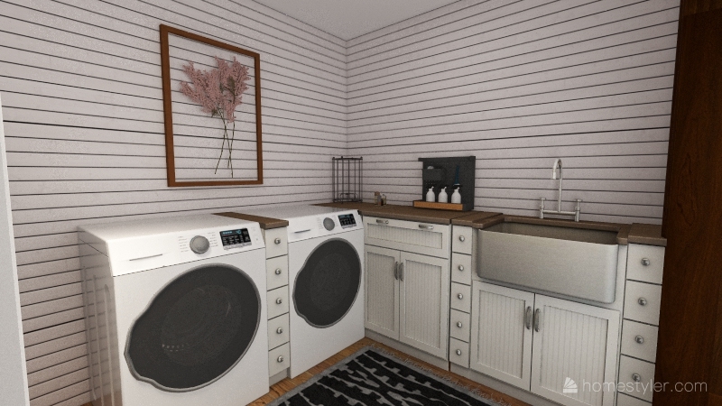 Laundry room 3d design renderings