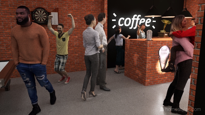 Cafe Building 3d design renderings