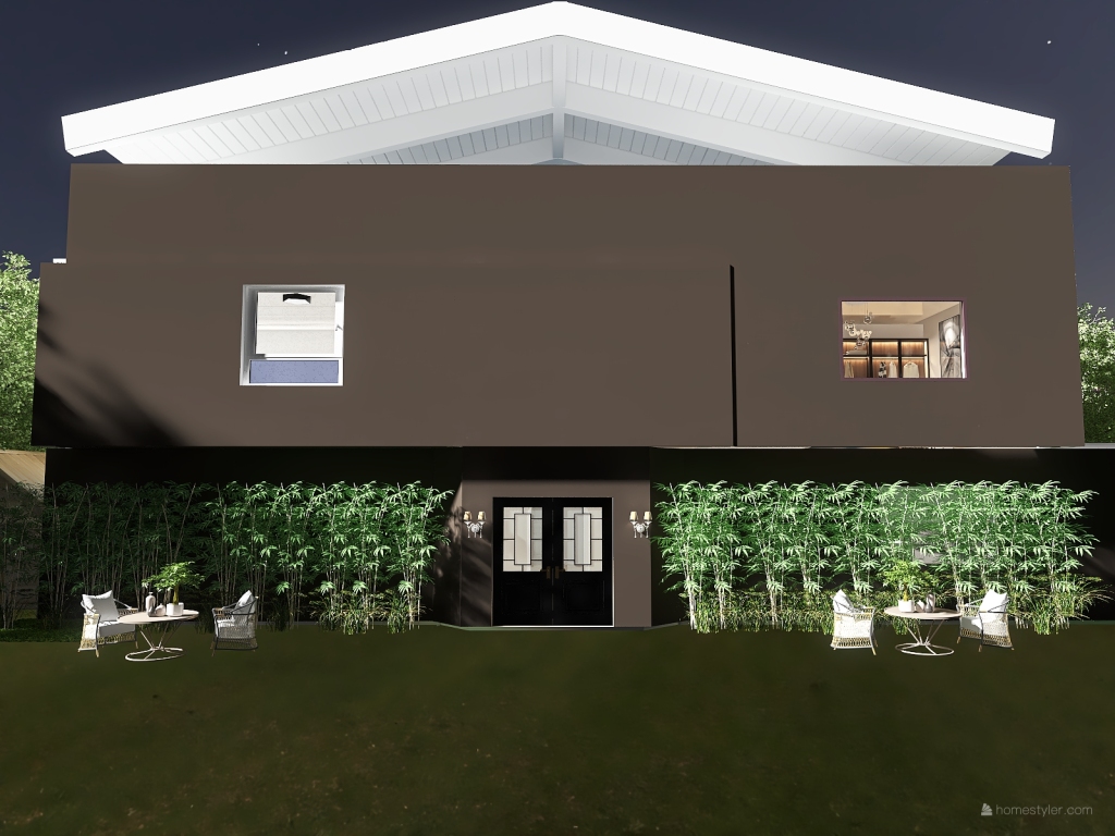 English villa 3d design renderings