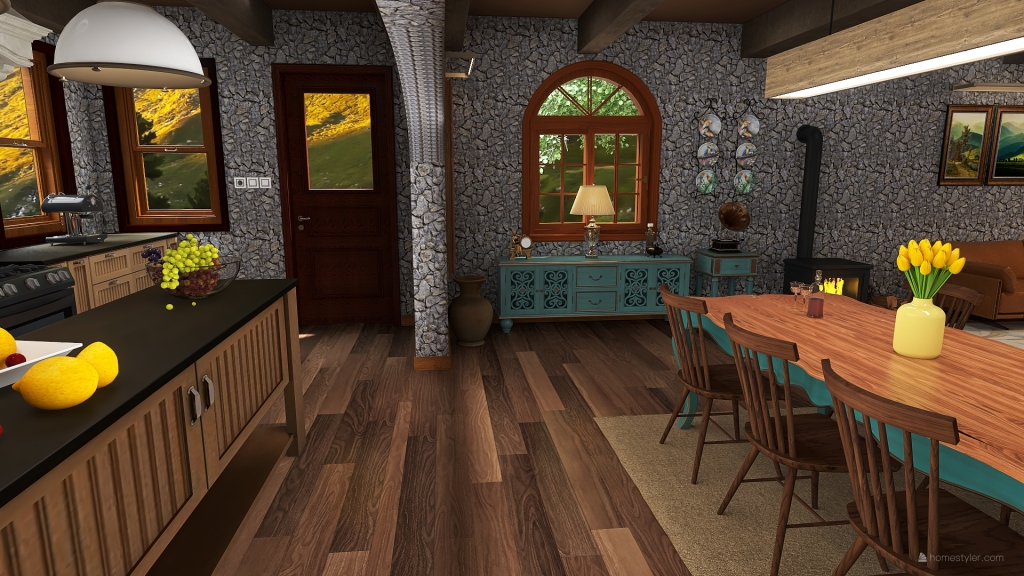 Farmhouse 3d design renderings