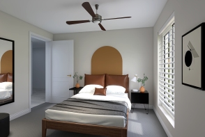 Modern Desert VRBO Bedrooms Design Rendering