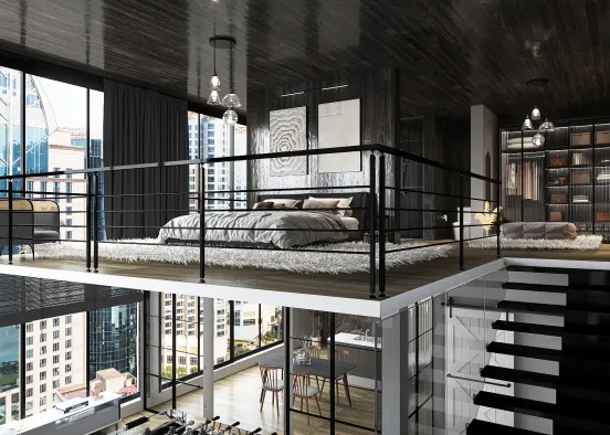 NY loft Design Rendering