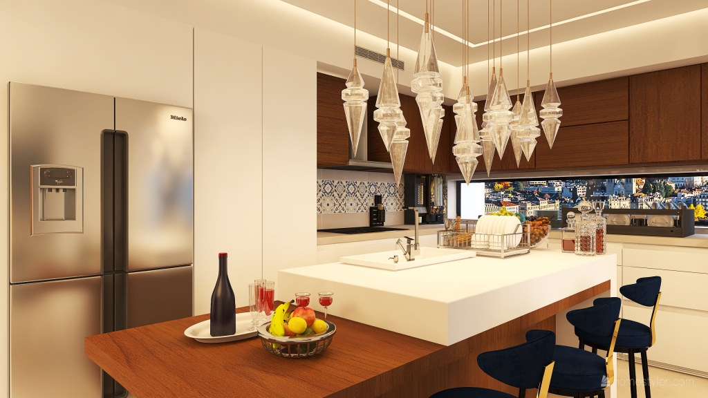 Contemporary Black White ColorScemeOther WarmTones Beige Living Room 3d design renderings