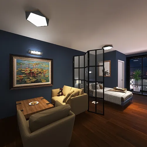 Studio Unit Apartment 3d design renderings