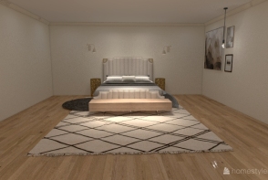 neoclassical/minimalist bedroom Design Rendering