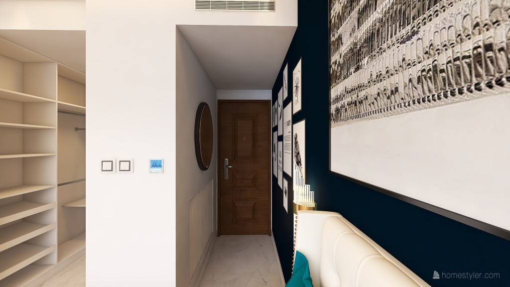 Contemporary Black White ColorScemeOther WarmTones Beige Bedroom1 3d design renderings