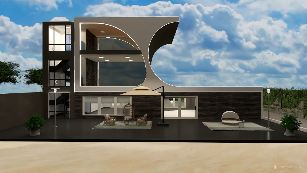 Modern StyleOther SpaceAndTimeContinuum Grey ColorScemeOther Black 3d design renderings