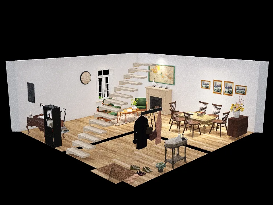 JOS Stue 3d design renderings
