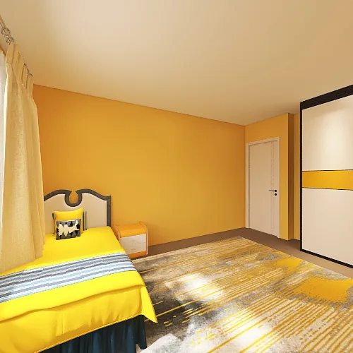 Citrines bedroom 3d design renderings