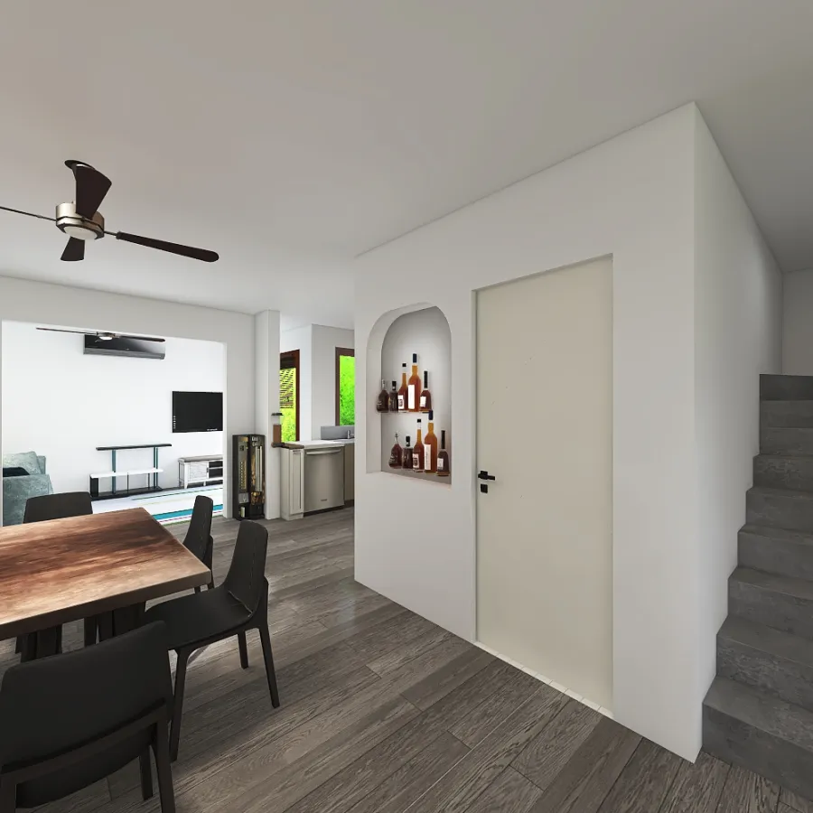 sala-comedor-cocina 3d design renderings