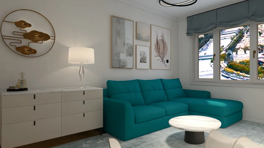 Paris apartment 3d design renderings