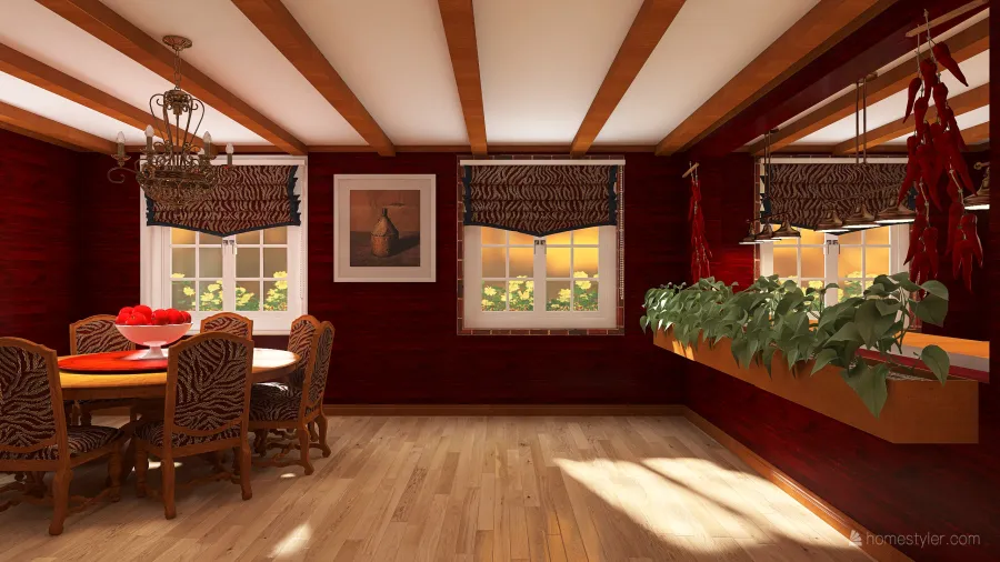 country farmhouse 3d design renderings