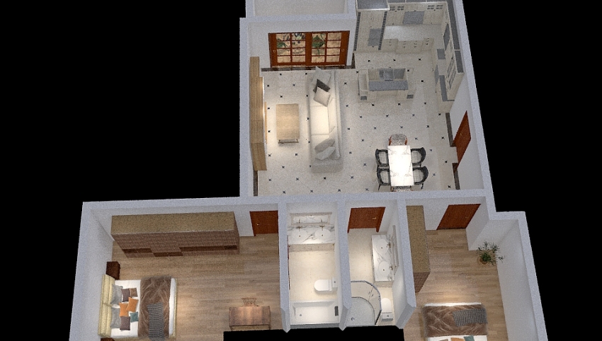 The  Core Two-Bed 3d design picture 110.56