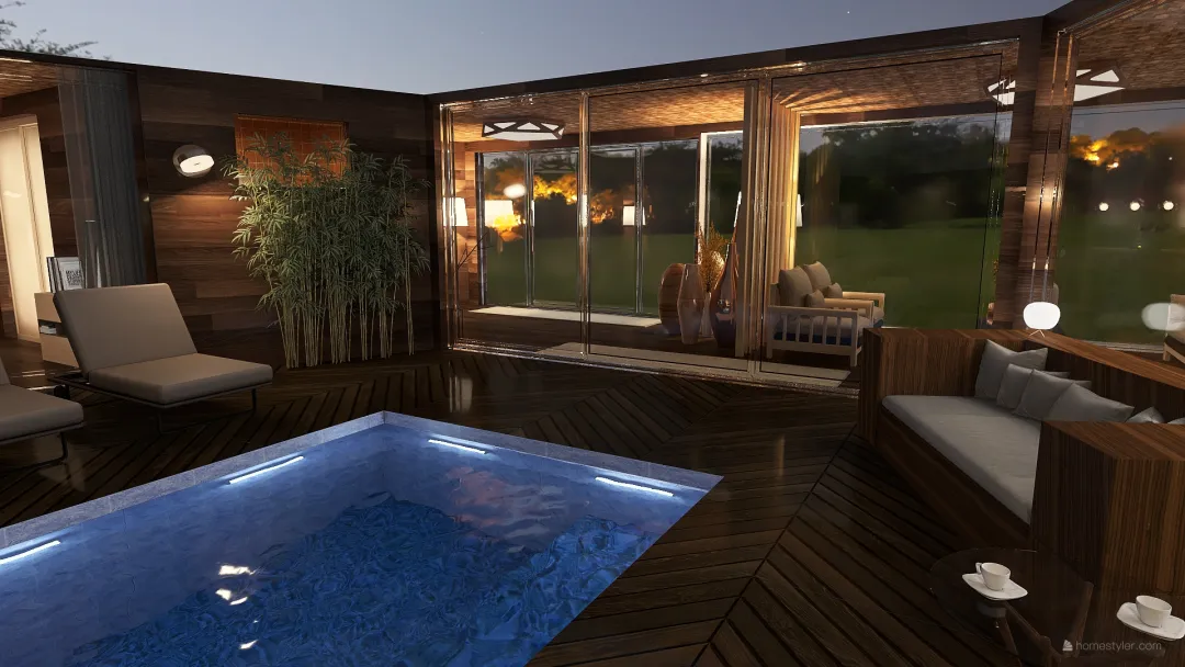 Penta Wooden House 3d design renderings