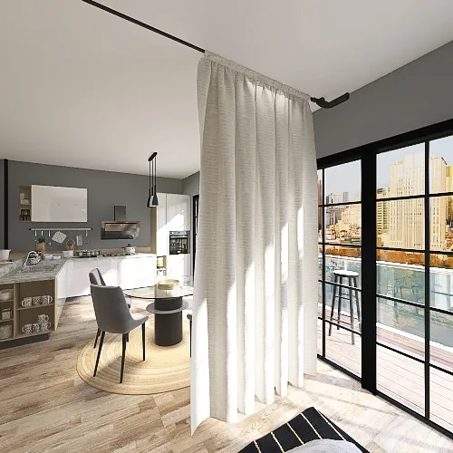 Studio Apartment - Anaya Parikh 3d design renderings