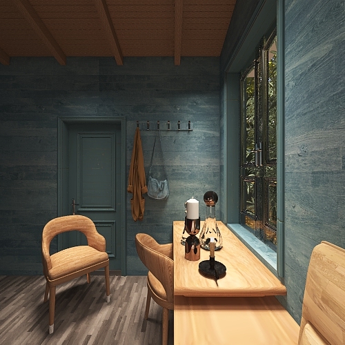 Quarto de Van Gogh 3d design renderings