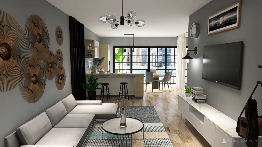 Studio Apartment - Anaya Parikh 3d design renderings