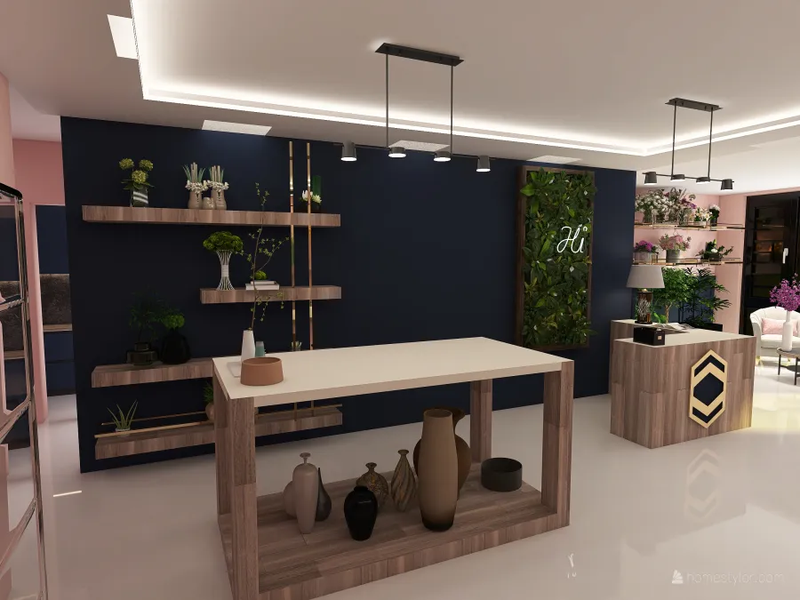 flower store 3d design renderings