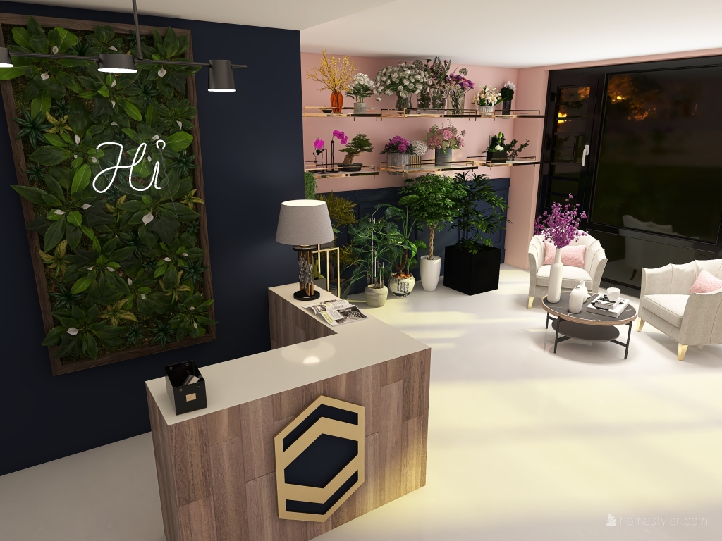 flower store 3d design renderings