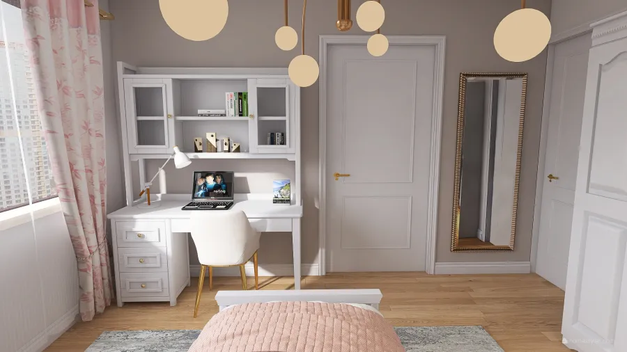 Girl Bedroom / H.ALG 3d design renderings