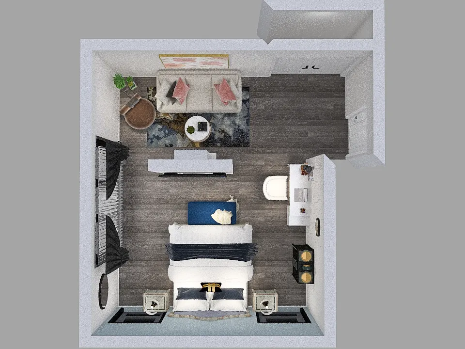 Final Bedroom Plan 3d design renderings