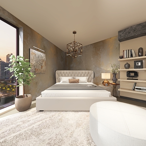 Greta's New Concrete Home Interior Design Render