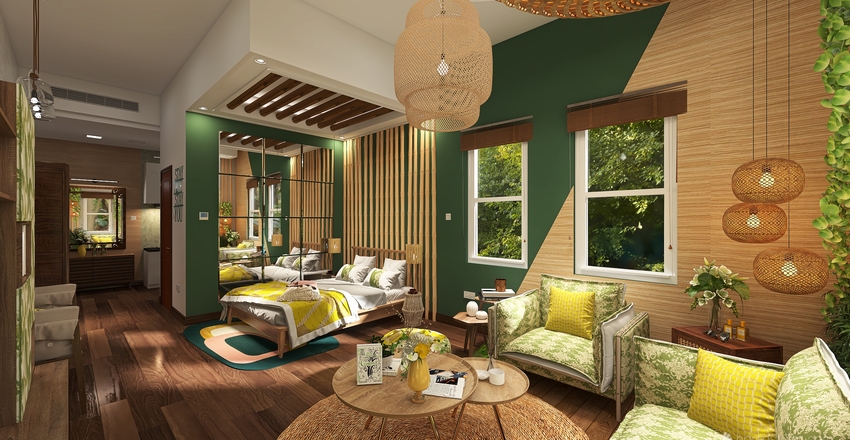 Tropical style - Nature within reach Interior Design Render