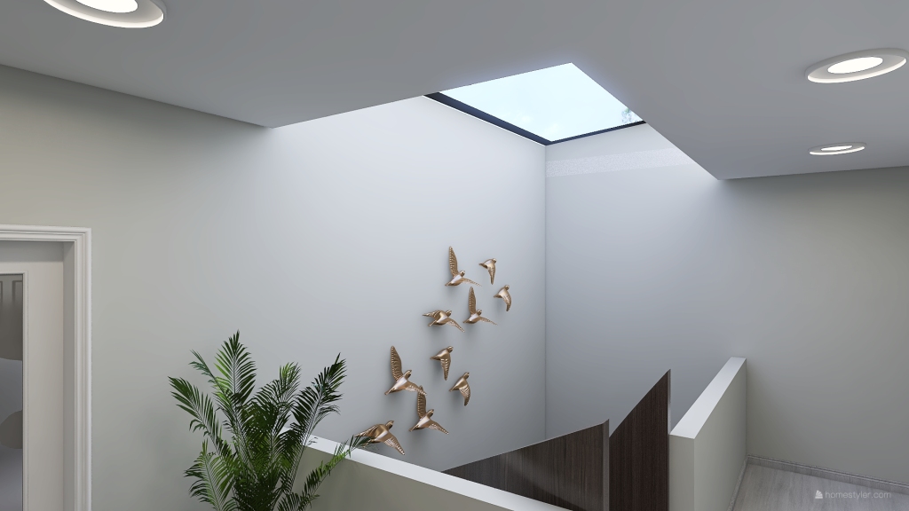 Hallway stair 3d design renderings