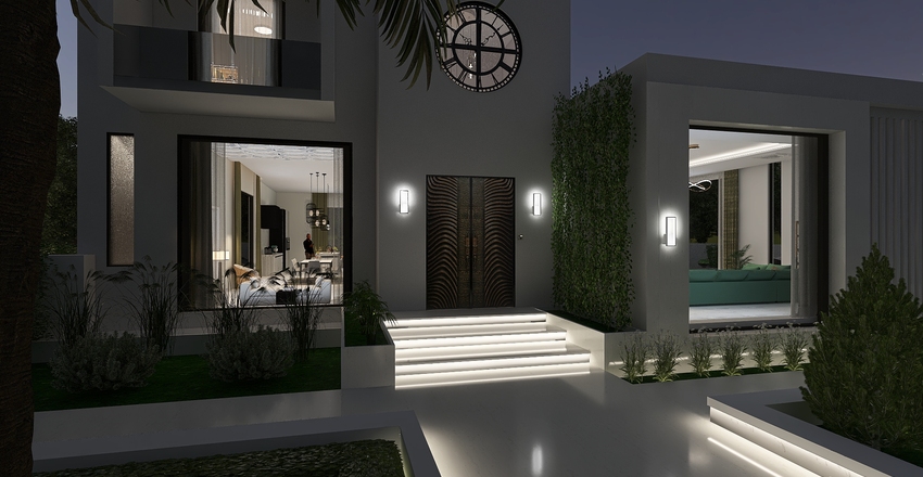 Modern sunny house A1 Interior Design Render