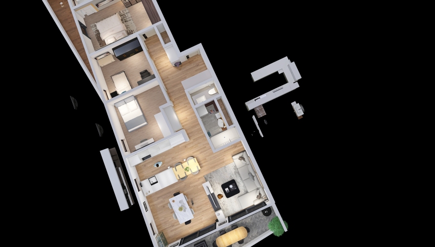 Appartement Sauvy  v14 3d design picture 140.74