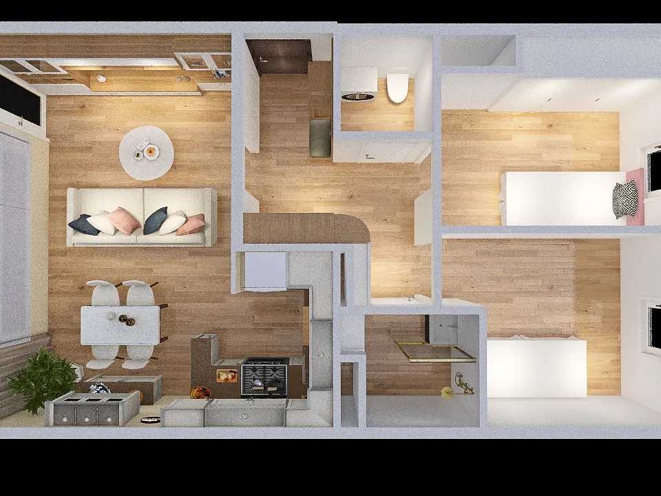 Mieszkanie rodziców 3d design renderings