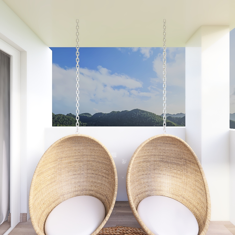 Coastal Bedroom 3d design renderings