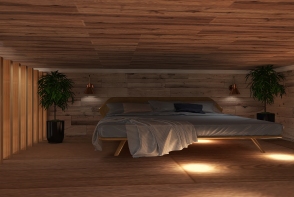 Wooden Boho Loft Design Rendering