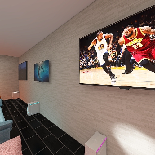 Sala de Jogos 3d design renderings