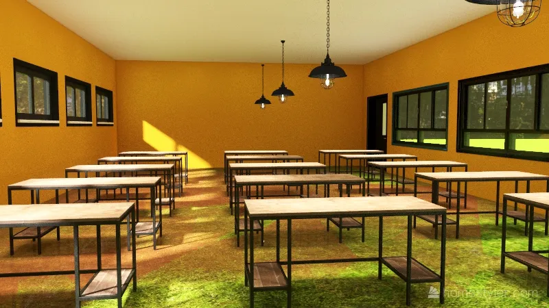 Furnishing an Interior Design Classroom - Natalia Huitzil 3d design renderings
