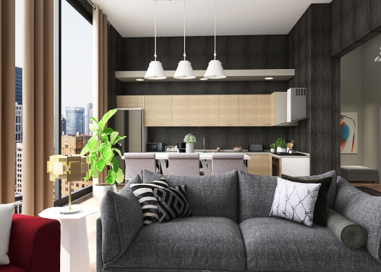 New York Family Apartment Design Rendering