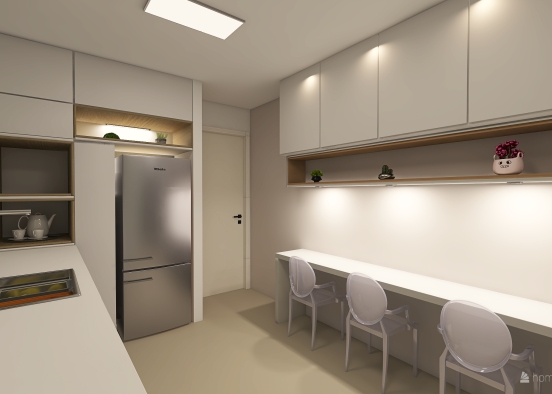 Cozinha Moderna Design Rendering