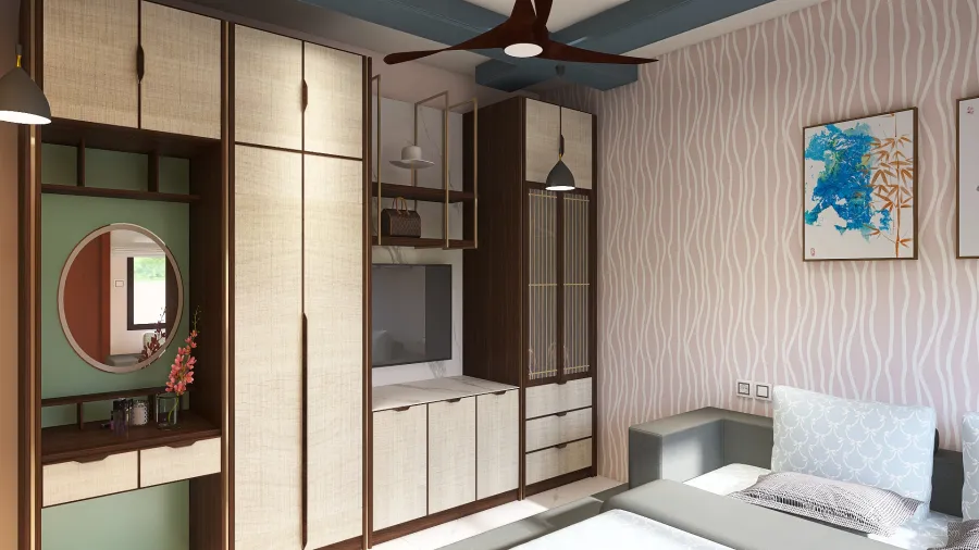 Guest beedroom 3d design renderings
