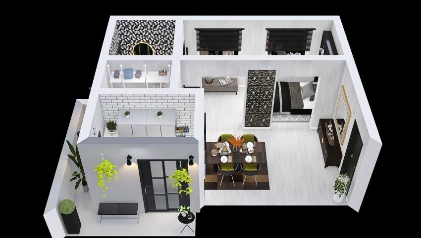 NYC  Small Appartment 3d design picture 44.58