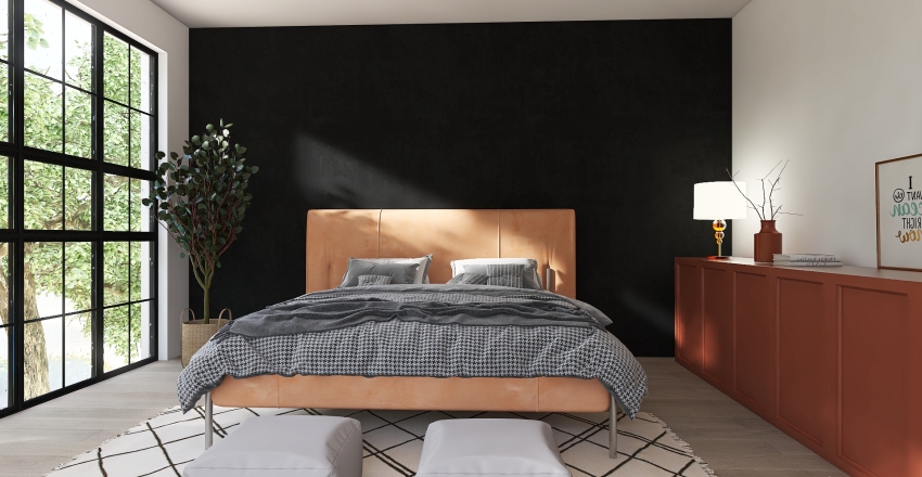 Contemporary ORCHARD GARDEN Black White ColorScemeOther Grey 3d design renderings