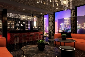 Luxury bar Design Rendering