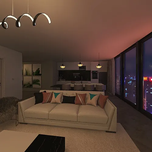 Copy of Apartament in Los Angeles 3d design renderings