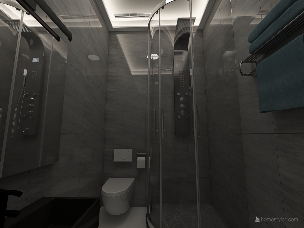 40 sqm Studio Apartment 3d design renderings
