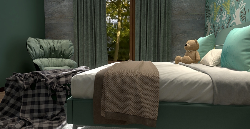 For the love of green. Interior Design Render