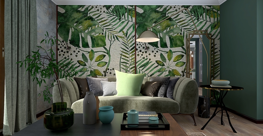 For the love of green. Interior Design Render
