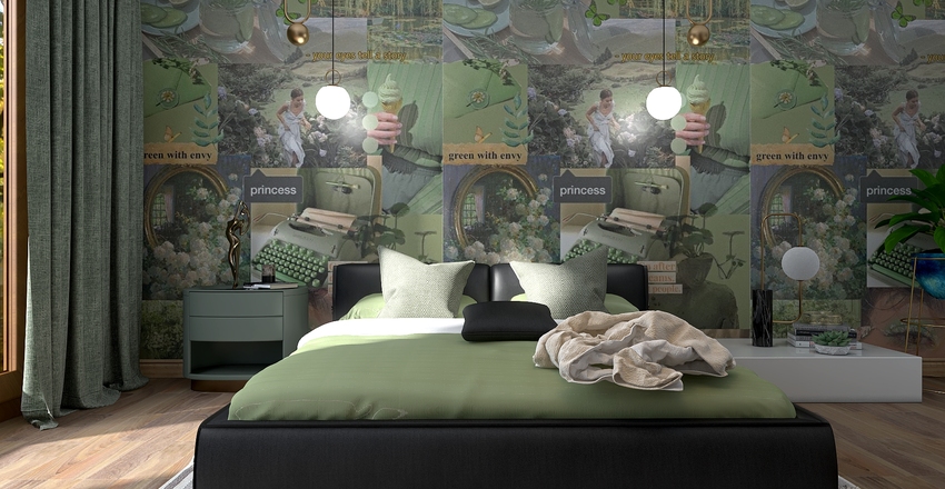 For the love of green. Interior Design Render