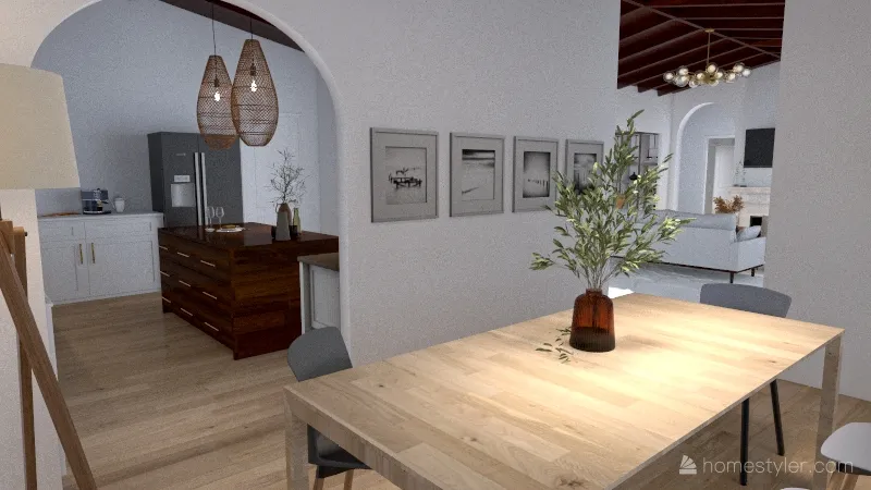 Living and Dining Room1 3d design renderings