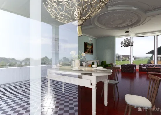 luxury 2 floor villa Design Rendering