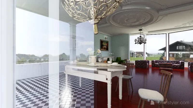luxury 2 floor villa 3d design renderings