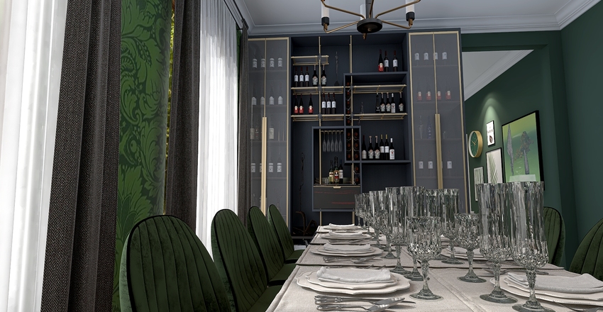 For the love of green. Interior Design Render
